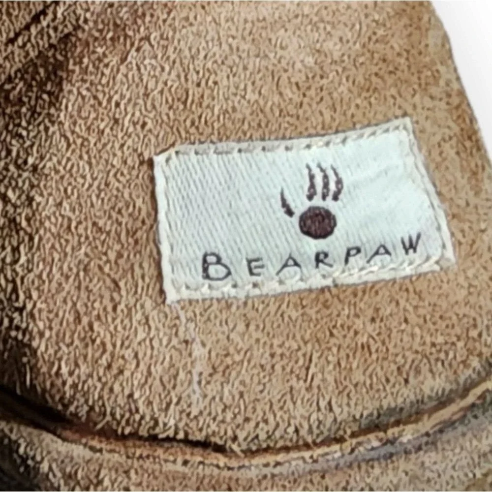 Bearpaw Womens Eva Suede Sheepskin Lining Mid Calf Boots Hickory Tan M410W 9
